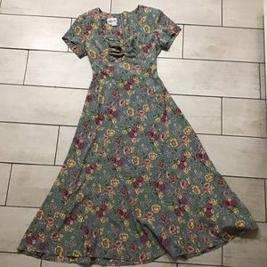 Vintage Robbie Bee Floral Maxi Dress